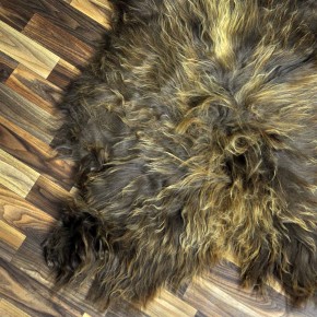 XXL ÖKO Island Schaffell Lammfell rost braun 120x75 Krampus #8944