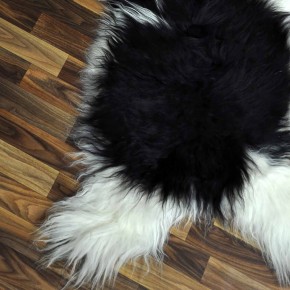 XL ÖKO Island Schaffell beige schwarzbraun 110x70 #8949