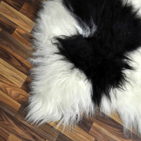 XL ÖKO Island Schaffell beige schwarzbraun 110x80 #8956