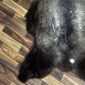 XXL ÖKO Schaffell Lammfell braun grau 120x75 Sheepskin #8990