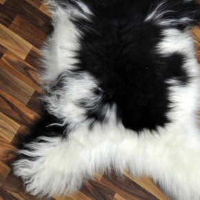 XL ÖKO Island Schaffell beige schwarzbraun 110x75 #9045