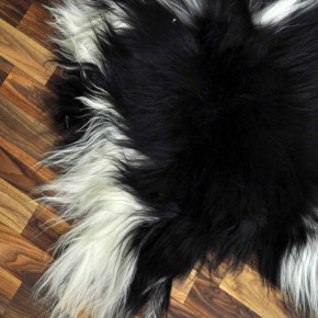 XL ÖKO Island Schaffell beige schwarzbraun 110x75 #9052