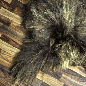 XXL ÖKO Island Schaffell Lammfell rost braun 125x90 Krampus #9076