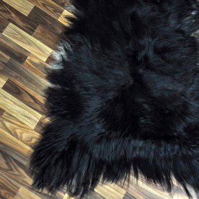 XXL ÖKO Island Schaffell schwarzbraun weiß 125x80 Camping #9096