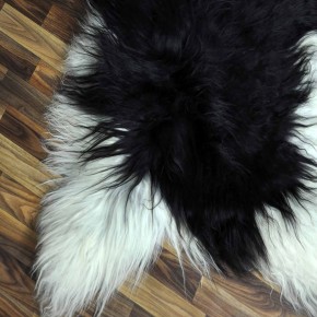 XXXL ÖKO Island Schaffell schwarzbraun beige 130x85 Kamin #9097