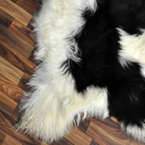 XXXL ÖKO Island Schaffell beige schwarzbraun 130x80 #9108