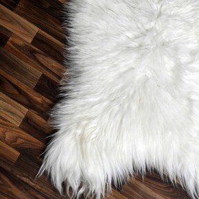XXL ÖKO Schaffell Lammfell weiß 125x70 Sheepskin #9131