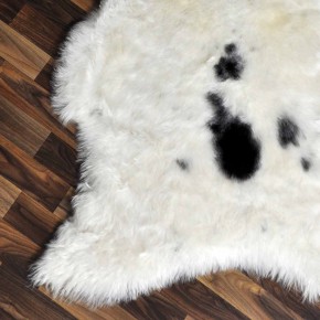 XXL ÖKO Lammfell Schaffell Fell beige schwarzbraun 120x85 geschoren #9182