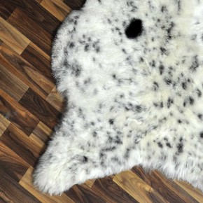 XXL ÖKO Lammfell Schaffell Fell beige schwarzbraun 120x80 geschoren #9184