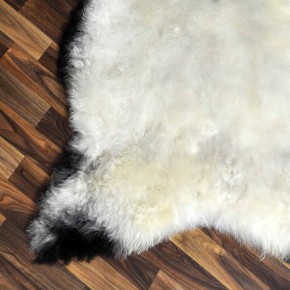 XXL ÖKO Lammfell Schaffell Fell beige schwarzbraun 120x90 geschoren #9196