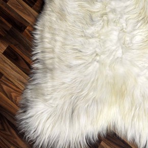 XXXL ÖKO Island Schaffell creme weiß braun 130x85 Krampus #9210