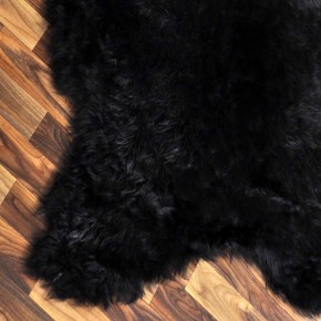 XXL ÖKO Lammfell Schaffell Fell schwarzbraun grau 125x85 geschoren #9245