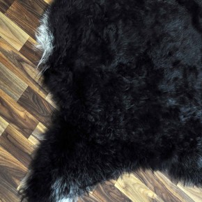 XXL ÖKO Lammfell Schaffell Fell schwarzbraun weiß 120x85 geschoren #9251