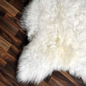 XXXL ÖKO echtes Schaffell Lammfell weiß 130x75 Geschenk #9292