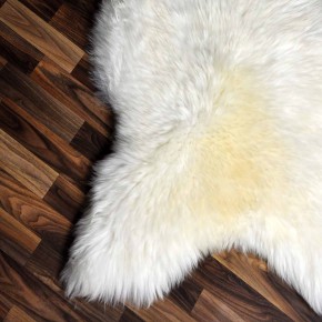 XXXL ÖKO echtes Schaffell Lammfell weiß 130x80 riesig Camping #9300