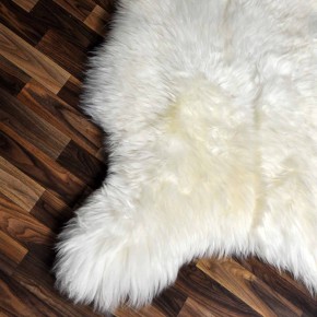 XXL ÖKO echtes Schaffell Lammfell weiß 125x80 Geschenk #9301