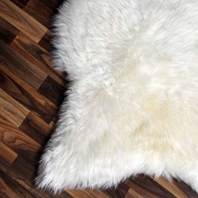 XXL ÖKO echtes Schaffell Lammfell weiß 125x80 Geschenk #9302