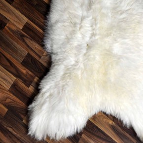 XXL ÖKO echtes Schaffell Lammfell weiß 120x75 Stuhl Couch #9309