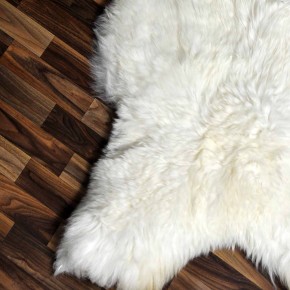 XXL ÖKO echtes Schaffell Lammfell weiß 125x75 Geschenk #9313