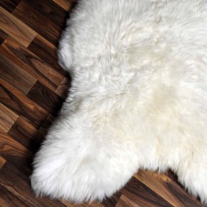 XXL ÖKO echtes Schaffell Lammfell weiß 125x85 Geschenk #9314