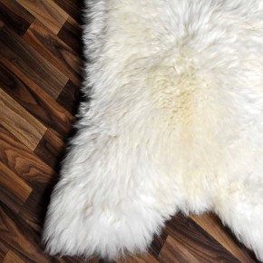 XXXL ÖKO echtes Schaffell Lammfell weiß 130x85 riesig Camping #9316