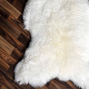 XXXL ÖKO echtes Schaffell Lammfell weiß 130x85 riesig Camping #9318