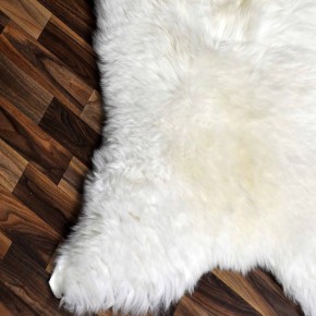 XXXL ÖKO echtes Schaffell Lammfell weiß 130x80 riesig Camping #9319