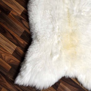XXXL ÖKO echtes Schaffell Lammfell weiß 130x80 riesig Camping #9320