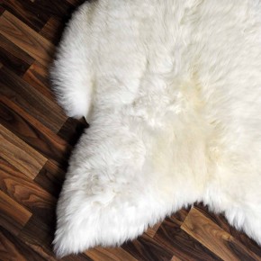 XXL ÖKO echtes Schaffell Lammfell weiß 125x80 Geschenk #9322