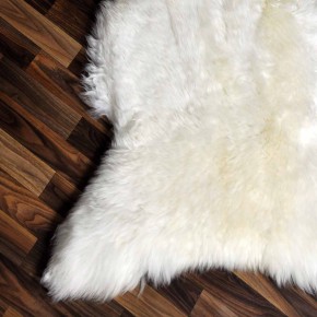 XXL ÖKO Schaffell Lammfell weiß 125x80 Sheepskin #9324