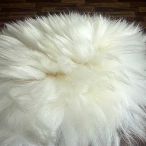 XXXL ÖKO echtes Schaffell Lammfell weiß 130x80 riesig Camping #9338