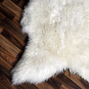 XXL ÖKO echtes Schaffell Lammfell weiß 125x85 Teppich Pelz #9350