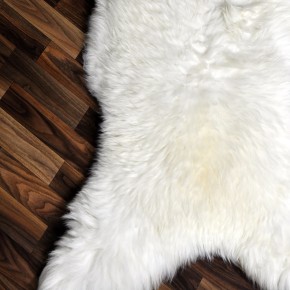 XXXL ÖKO echtes Schaffell Lammfell weiß 130x70 riesig Camping #9359