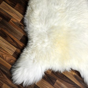 XXL ÖKO echtes Schaffell Lammfell weiß 120x80 Teppich Pelz #9368