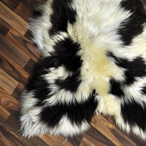 XXL ÖKO Schaffell Lammfell beige braun 125x85 Couch Auflage #9389