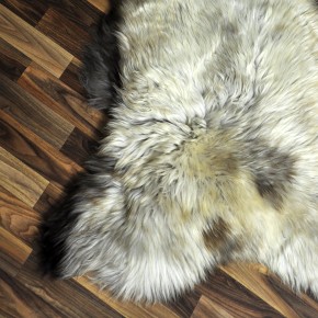 XXL ÖKO Schaffell Lammfell beige braun 125x85 Couch Auflage #9402