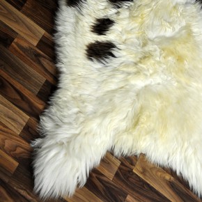 XXL ÖKO Schaffell Lammfell beige braun 125x80 Couch Auflage #9426