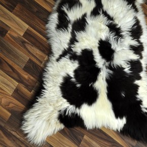 XXL ÖKO Schaffell Lammfell beige braun 125x80 Couch Auflage #9436