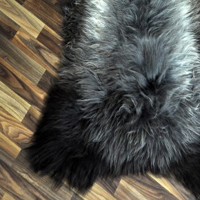 XXL ÖKO Schaffell Lammfell braun grau 125x80 Couch Auflage #9446