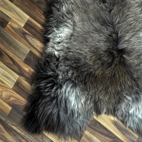 XXL ÖKO Schaffell Lammfell braun grau 120x85 Couch Auflage #9454