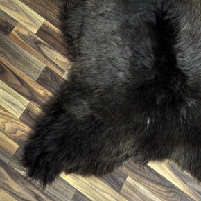 XXL ÖKO Schaffell Lammfell braun grau 120x85 Couch Auflage #9456