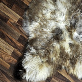 XXL ÖKO Schaffell Lammfell beige braun 125x80 Couch Auflage #9471