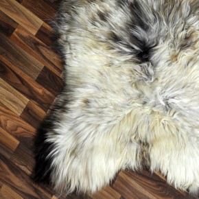 XXL ÖKO Schaffell Lammfell beige braun 125x80 Couch Auflage #9476