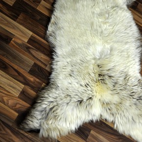 XXL ÖKO Schaffell Lammfell beige braun 125x75 Couch Auflage #9498