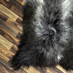 XXL ÖKO Schaffell Lammfell braun grau 120x80 Couch Auflage #9502