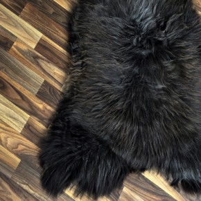 XXL ÖKO Schaffell Lammfell braun grau 125x80 Couch Auflage #9504