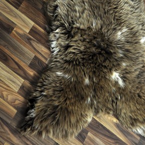 XXXL ÖKO Schaffell Lammfell braun beige 130x80 Couch Auflage #9508