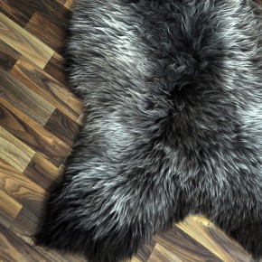 XXL ÖKO Schaffell Lammfell braun grau 125x80 Couch Auflage #9521