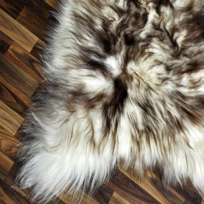 XXL ÖKO Island Schaffell weiß braun geflammt 125x85 #9567
