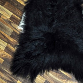 XXXL ÖKO Island Schaffell schwarzbraun weiß 130x85 riesig #9694